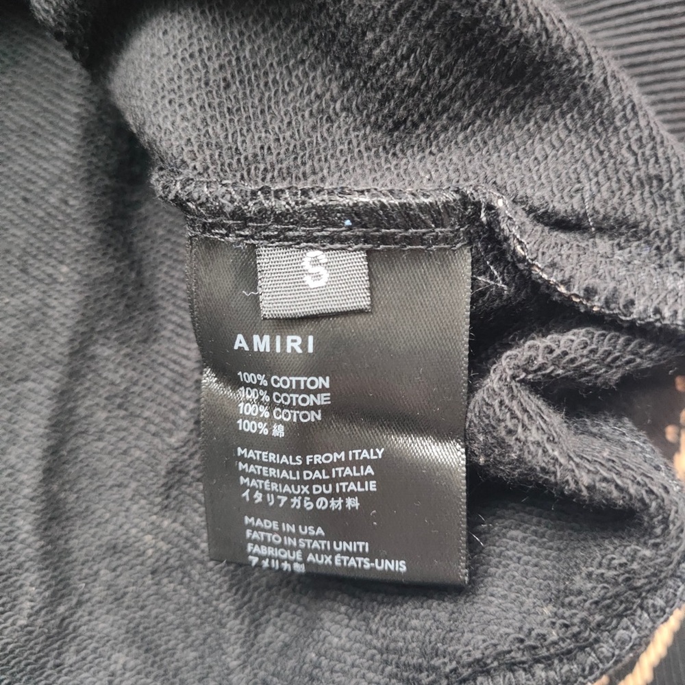 AMIRI Black Hoodie with Beige Bandana Print - Picture 5 of 8